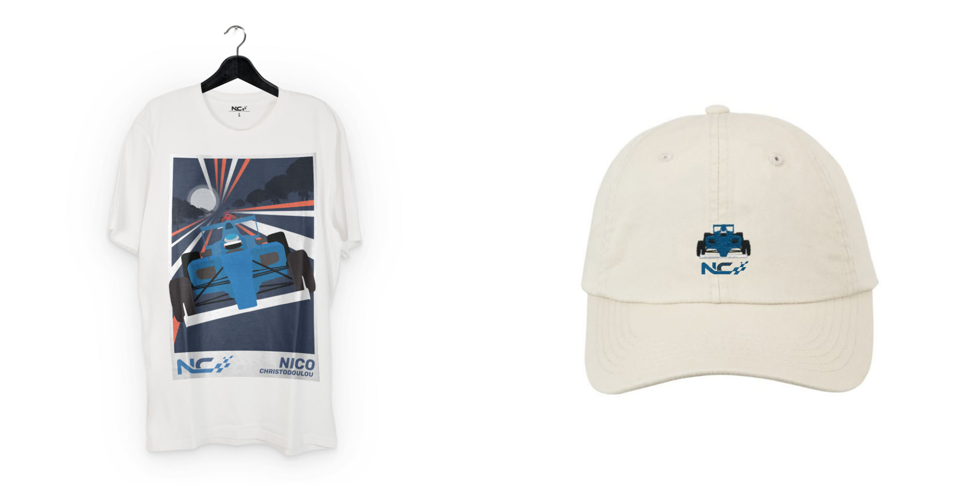Nico Christodoulou T-shirt and Ball Cap merchandise