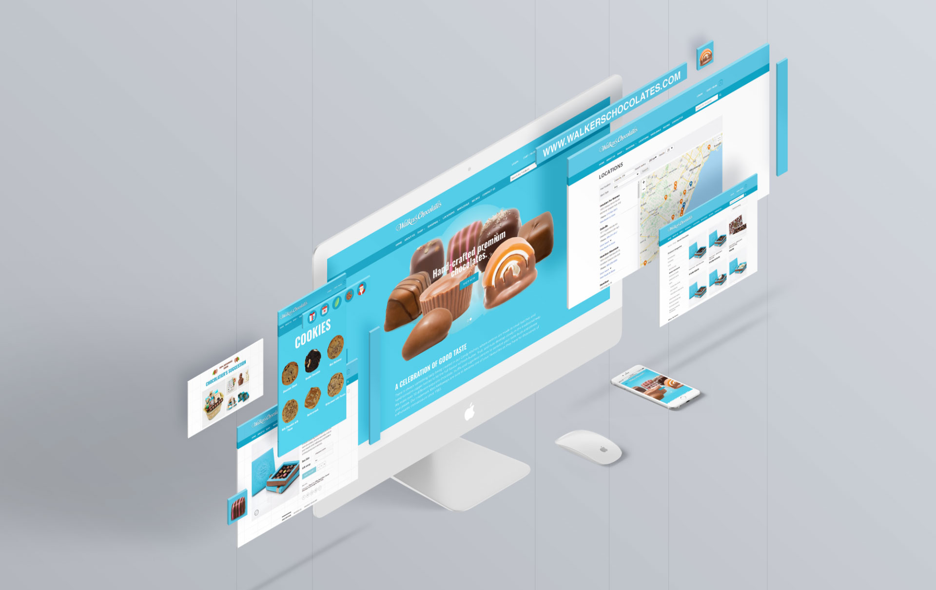Walker's Chocolates Website layout & design